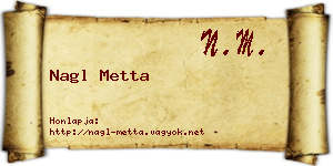 Nagl Metta névjegykártya